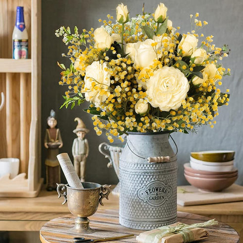 10 Pcs Baby's Breath Artificial Flowers Bulk 3 Branches Faux Baby Breath Plastic Flowers Fake Gypsophila Flower Arrangement for Crafts Fake Flowers Bouquet for Wedding Home Decor Yellow Baby Breath