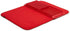 Umbra 330720-505 Udry Rack and Microfiber Dish Drying Mat-Space-Saving Lightweight Design Folds Up for Easy Storage, Standard, Red