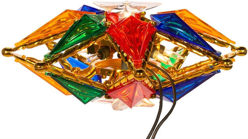 Kurt Adler 10-Light 8-Point Star Christmas Treetop, 8-Inch, Multi-Colored
