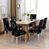 UMETE Chair Covers for Dining Room Set of 6, Dining Chair Slipcovers Stretch Dining Room Chair Covers Seat Protector, Washable Parsons Chair Cover for Home,Banquet(Black Graphics,6 Pack)