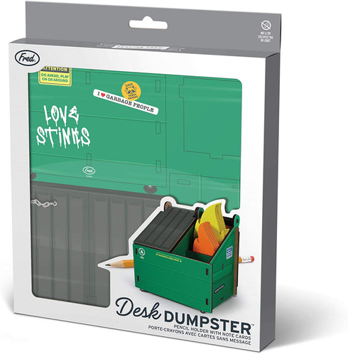 Genuine Fred Desk Dumpster Pencil Holder with Note Cards, assorted (5280917)