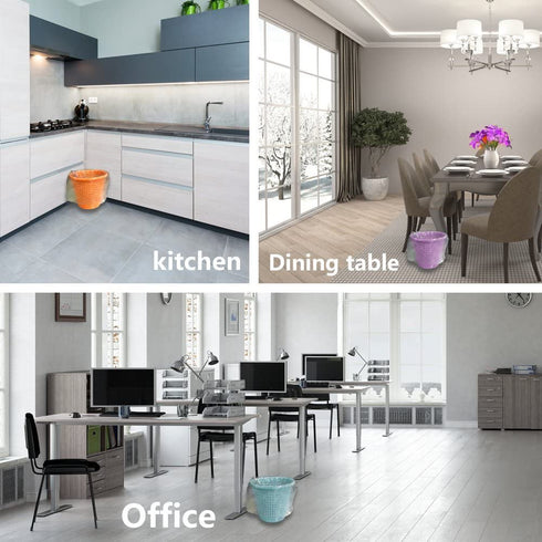 5 Rolls Small Trash Garbage Bags, 4 Gallon Strong Thin Material Disposable Kitchen Garbage Bags, Durable Plastic Trash Bags for Office Home Bedroom Garden Waste Bin, 100 Counts (Golden)