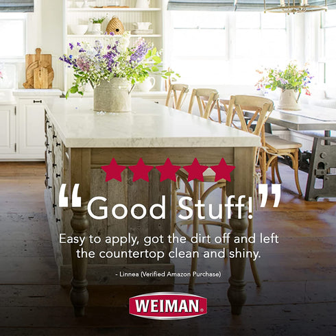 Weiman Disinfectant Granite Daily Clean & Shine - 24 Ounce (2 Pack) Safely Clean Disinfect and Shine Granite Marble Soapstone Quartz Quartzite Slate Limestone Corian Laminate Tile Countertop