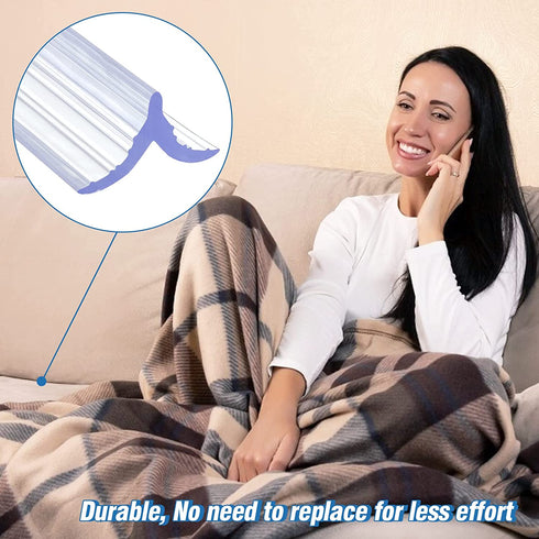 10 Pcs Slipcover Grips in Two Sizes, 5 Pcs 15.7? and 5 Pcs 7.9? Long, Durable Silicone Made, Anti-Slip Sofa Slipcover Tucks for Sofa, Armchair and Furniture's Cover Stay in Place, Great for Pet Owners