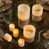 Furora LIGHTING LED Flameless Candles with Remote Control, Set of 8, Real Wax Battery Operated Pillars and Votives LED Candles with Flickering Flame and Timer Featured - Gold Trim