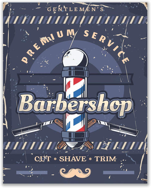 Barbershop / Haircut / Shave Wall Art Decor Prints - Set Of 4 (8x10) Inch Poster Photos