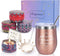 Gifts for Women Birthday Unique, Best Relaxing Gifts for Women, Funny Insulated Wine Tumbler and 4 Pack Candles, Relaxation Spa Gift Baskets for Women Female Best Friend Sister, Gifts for Wine Lovers