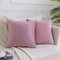 JUSPURBET Decorative Velvet Throw Pillow Covers for Couch Bedroom Sofa,Pack of 2 Luxury Solid Cushion Cases,26x26 Inches,Pink Purple