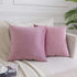 JUSPURBET Decorative Velvet Throw Pillow Covers for Couch Bedroom Sofa,Pack of 2 Luxury Solid Cushion Cases,26x26 Inches,Pink Purple