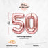 PartyForever Happy 50th Birthday Decorations for Women Rose Gold Supplies Big Set Including Happy Birthday Banner with 50 and Fabulous Bday Sash for Her Party Decor