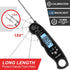 KULUNER TP-01 Waterproof Digital Instant Read Meat Thermometer with 4.6? Folding Probe Backlight & Calibration Function for Cooking Food Candy, BBQ Grill, Liquids,Beef(Black)