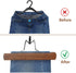 AMKUFO 12 Pack Wooden Pants Hangers with Clips Non Slip Skirt Hangers Walnut Trouser Clamp Hanger Solid Wood Hanger with 360° Swivel Hook