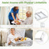 Bed Table Tray Bamboo Breakfast Platters Tray with Folding Legs Bamboo Kitchen Serving Tray by Pipishell?White?