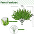 Artificial Boston Fern Plants Bushes Fake Greenery Shrubs Branches for for Decor Home Indoor Outdoor Garden 4pcs