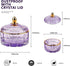 Crystal Candy Jar Apothecary Decorative Jars with Lids Purple Storage Jewelry Glass Trinket Box Cute Candy Dish with Lid for Candy Buffet Gift Ideas, for Women¦