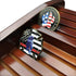 BHealthLife 8 Row Challenge Coin Holder Rack Military Coin Stand Display Gift Mahogany Finish