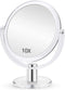 Magnifying Makeup Mirror Double Sided - Fabuday 7 Inch Tabletop Mirror with 1X & 10X Magnification, Magnified Desk Mirror for Makeup, Cosmetic Vanity Mirror with Stand and 360° Rotation, Acrylic