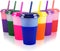 Color Changing Cups Tumblers with Lids & Straws for Kids - 7 Reusable Plastic Bulk Tumblers 12oz Cold Cup Tumbler Set for Kids