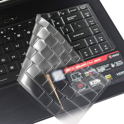 CaseBuy Premium Clear Keyboard Cover for MSI GS65 GF63 Stealth Thin 15.6"/MSI PS63 P65 WP65 WS65 15.6 Inch/MSI PS42 14 Inch Gaming Laptop, Ultra Thin Dustproof Protective Skin, TPU