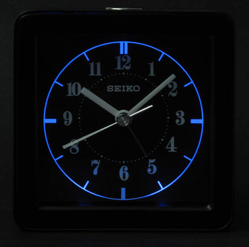 SEIKO Gatsby Bedside Alarm Clock, White Matte