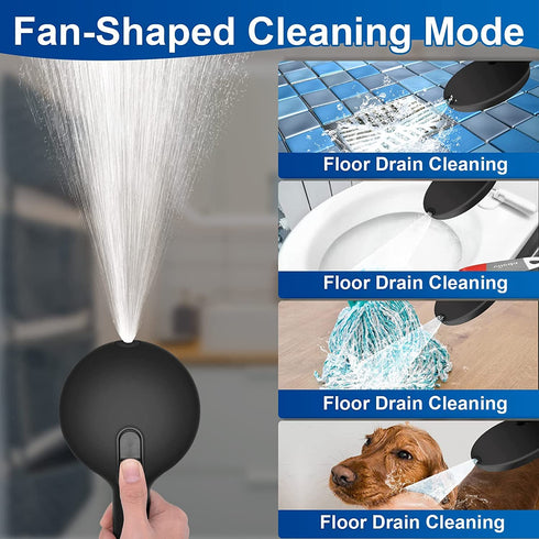 Luxsego High Pressure Shower Head with Handheld, 4 Spray Settings with Anti-Clogging Silicone Nozzles, 59" Stainless Steel Hose and Adjustable Bracket (Black)