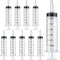 Boao 10 Pack Plastic Syringe Liquid Measuring Syringes Without Needle for Epoxy Resin, Craft, Scientific Labs, Feeding Pets Animals, Oil or Glue Applicator (60 ML)