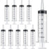 Boao 10 Pack Plastic Syringe Liquid Measuring Syringes Without Needle for Epoxy Resin, Craft, Scientific Labs, Feeding Pets Animals, Oil or Glue Applicator (60 ML)