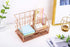 Upgraded Desk Organizer for Women, Cute Mesh Office Supplies Accessories Essentials Caddy with Drawer for Home & Office Desktop Organization & Decor, Rose Gold
