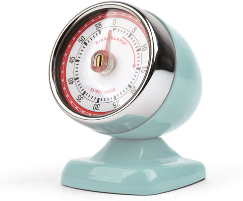 Kikkerland Vintage Streamline Kitchen Timer, Blue