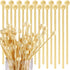 YG_Oline 100 Pcs Rock Candy Sticks with Ball Wood Swizzle Sticks Wood Cake Sticks Drink Stirrer Sticks for Hard Rock Candy(6 Inch)