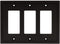 Modern Edge Decorative Wall Plate Switch Plate Outlet Cover, Durable Solid Zinc Alloy (Triple Decorator, Matte Black)