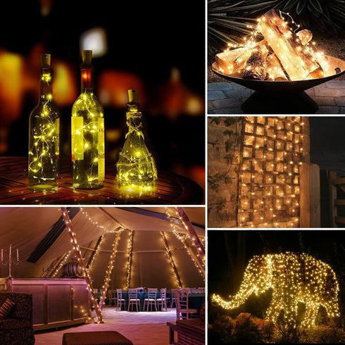 LiyuanQ Solar String Lights, 4 Pack 100 LED Solar Fairy Lights 33 Feet 8 Modes Copper Wire Lights Waterproof Outdoor String Lights for Garden Patio Gate Yard Party Wedding Indoor Bedroom Warm White
