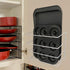 Evelots Wrap/Pan Organizer Rack-Door/Wall Mount-Plastic/Foil Paper-White-Set/2