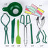 Canning Supplies Starter Kit, 8 Piece Set, Canning Tools and Accessories with Jar Funnel, Jar Lifter, Kitchen Tongs, Magnetic Lid Lifter, Jar Wrench, Silicone Spatulas, Bubble Popper, Label, Green