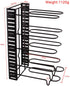 MDHAND Pan Organizer Rack for Cabinet, Pan Pot Lid Organizer Rack with 5 Adjustable Dividers, Kitchen Cookware Storage Rack