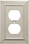 Franklin Brass W35218-SN-C Classic Architecture Single Duplex Outlet Wall Plate/Switch Plate/Cover, Satin Nickel
