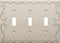 Franklin Brass W35078-SN-C Classic Lace Triple Switch Wall Plate/Switch Plate/Cover, Satin Nickel