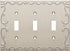 Franklin Brass W35078-SN-C Classic Lace Triple Switch Wall Plate/Switch Plate/Cover, Satin Nickel