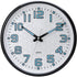 Plumeet Night Light Wall Clocks - 13 Inches Clock with Silent Non-Ticking Glowing Function - Great for Home Kitchen Bedroom - Large Number Battery Operated (Blue Light)