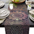 FAMILYDECOR Linen Burlap Table Runner Dresser Scarves, Mandala Elephant Indian Boho Bohemian Hipper Design Kitchen Table Runners for Dinner Holiday Parties, Wedding, Events, Decor - 14 x 72 Inch