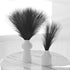 Pampas-Grass with Extension Stem, Artificial-Pampass-Grass 17" to 21.5" Faux-Pampas-Grass-Decor Tall 6Pcs, Pampas Grass for Flower-Arrangement, Black Pompous Grass