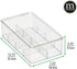 mDesign Plastic Stackable Tea Bag Organizer Storage Bin with Lid for Kitchen Cabinets, Countertops, Pantry - Container Holds Beverage Bags, Cups, Pods, Packets, Condiment Accessories - Clear
