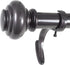 Decopolitan 1-Inch Urn Single Window Treatment Rod Set, 72 to 144-Inch, Bronze