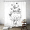 SVBright Women Flower Shower Curtain Abstract Line Ladies 60Wx72H Inch Butterfly Modern Minimalist Creative Female Sketch Aesthetic 12 Pack Hooks Polyester Waterproof Fabric Bathroom Bathtub Panels