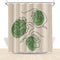 Aesthetic Tropical Leaves Shower Curtains, Watercolor Modern Summer Minimalistic Style Green Jungle Palm Leaf Bathroom Curtains with Hooks 72x72, Fabric Waterproof