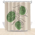 Aesthetic Tropical Leaves Shower Curtains, Watercolor Modern Summer Minimalistic Style Green Jungle Palm Leaf Bathroom Curtains with Hooks 72x72, Fabric Waterproof