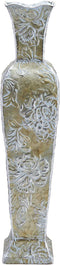 Elements 5274372 Gold Floral Decorative Metal Vase, 24-Inch, Assorted