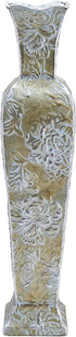 Elements 5274372 Gold Floral Decorative Metal Vase, 24-Inch, Assorted