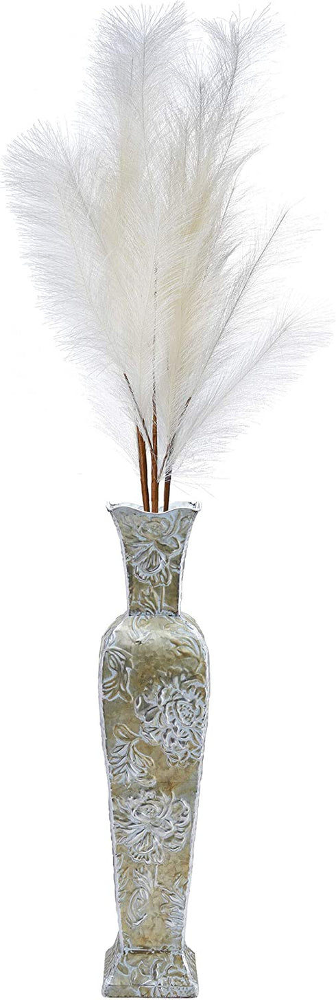 Elements 5274372 Gold Floral Decorative Metal Vase, 24-Inch, Assorted