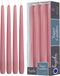 12 Pack Tall Taper Candles - 10 Inch Rose Pink Dripless, Unscented Dinner Candle - Paraffin Wax with Cotton Wicks - 8 Hour Burn Time